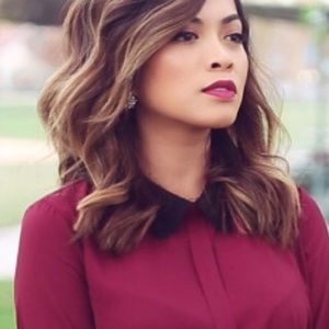 Forever 21 Burgundy Blouse with Floral Lace collar